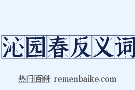 沁园春反义词是什么意思的图片